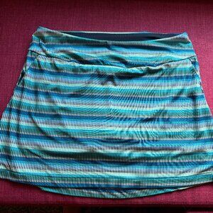 Adidas Striped Performance Skort with Built-In Shorts